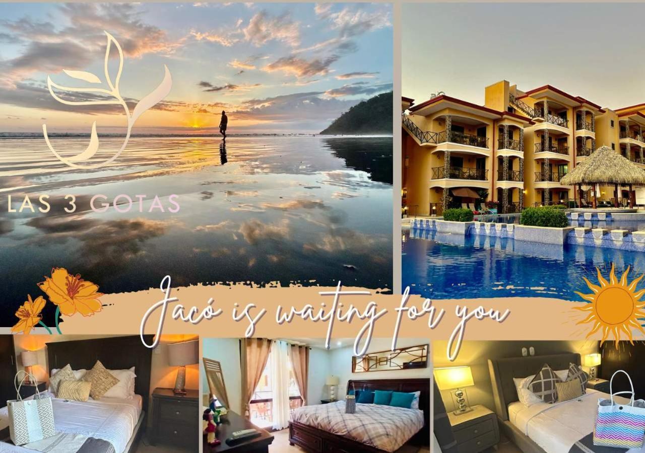 Apartamento De Lujo Las 3 Gotas Jaco, Frente Al Mar Con Vista A La Playa 외부 사진